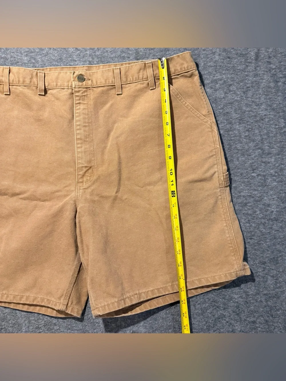 Carhartt Vtg Canvas Duck Carpenter Shorts Mens 44 (fit 42) brown USA Made B25BRN